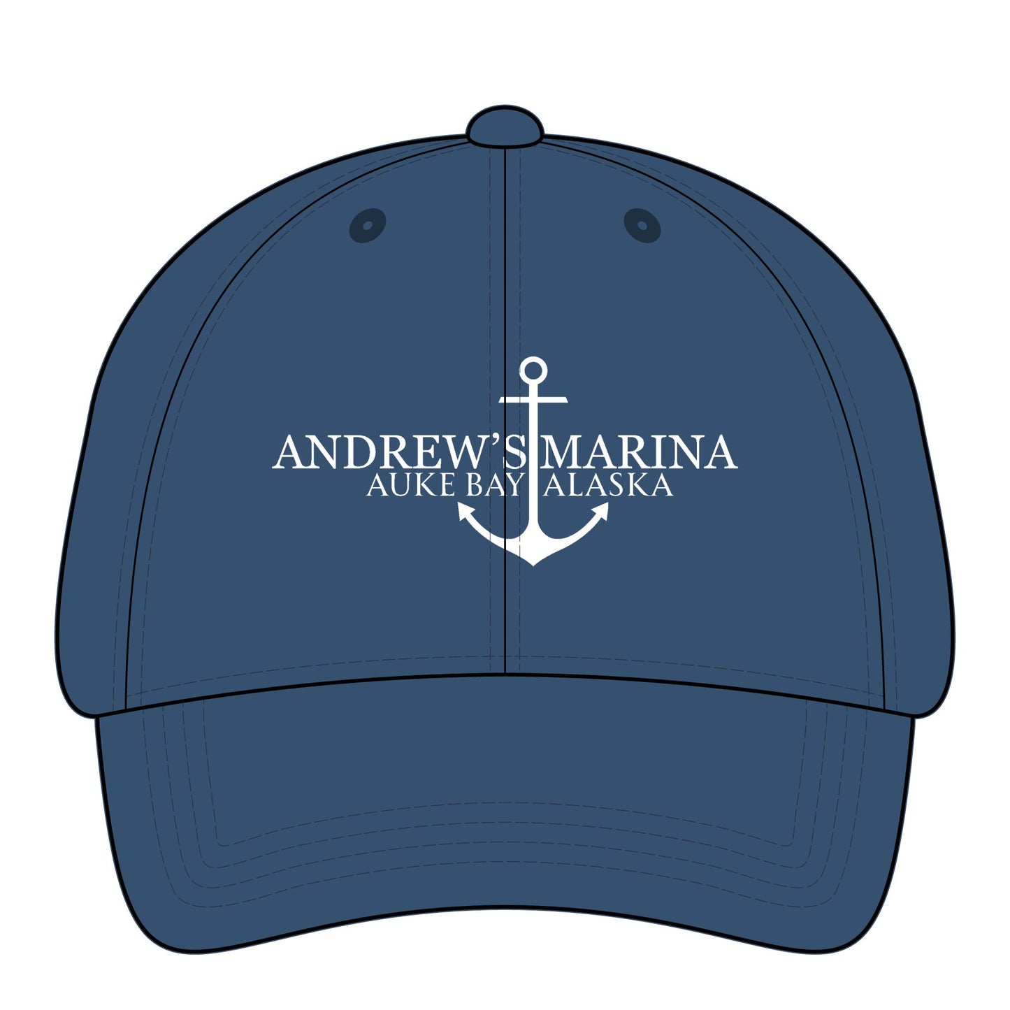 Women's Anchor Cap with Print Undervisor (Embroidery)