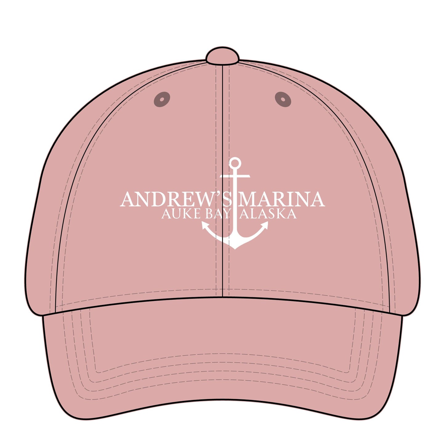 Women's Anchor Cap with Print Undervisor (Embroidery)