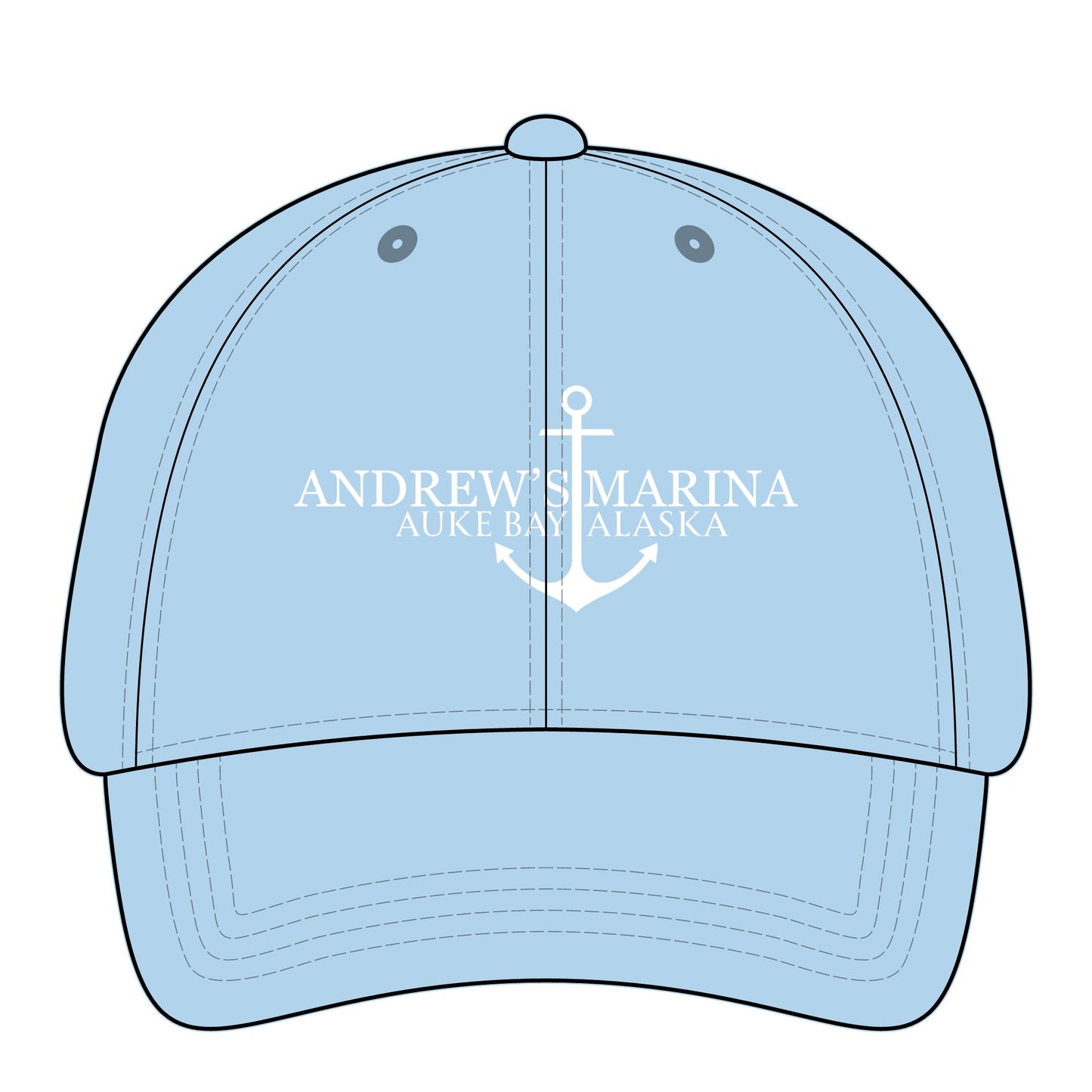 Women's Anchor Cap with Print Undervisor (Embroidery)