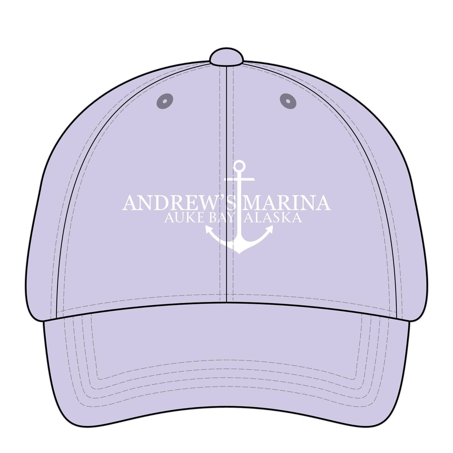 Women's Anchor Cap with Print Undervisor (Embroidery)