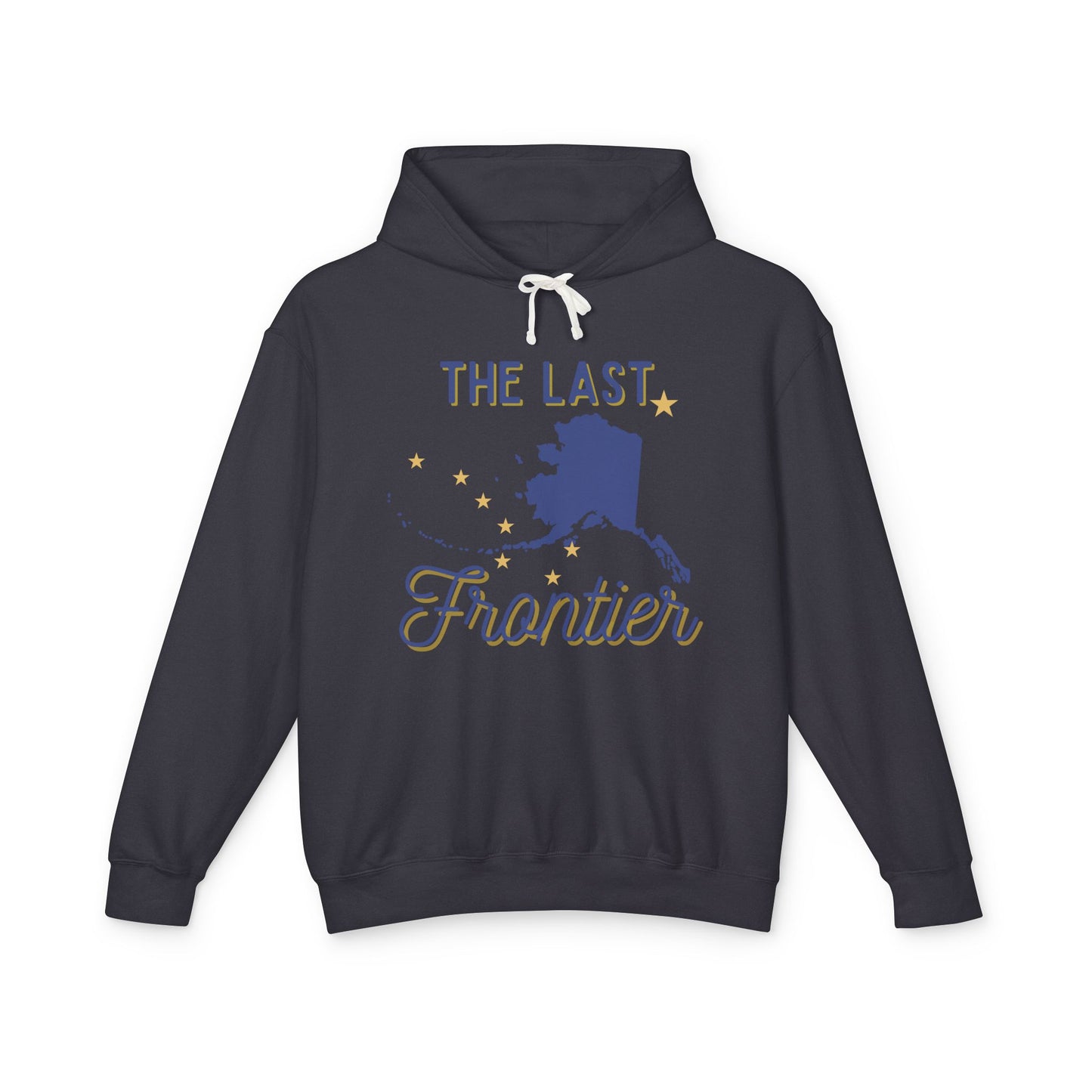 The Last Frontier Blue and Gold Unisex Lightweight Hooded Sweatshirt