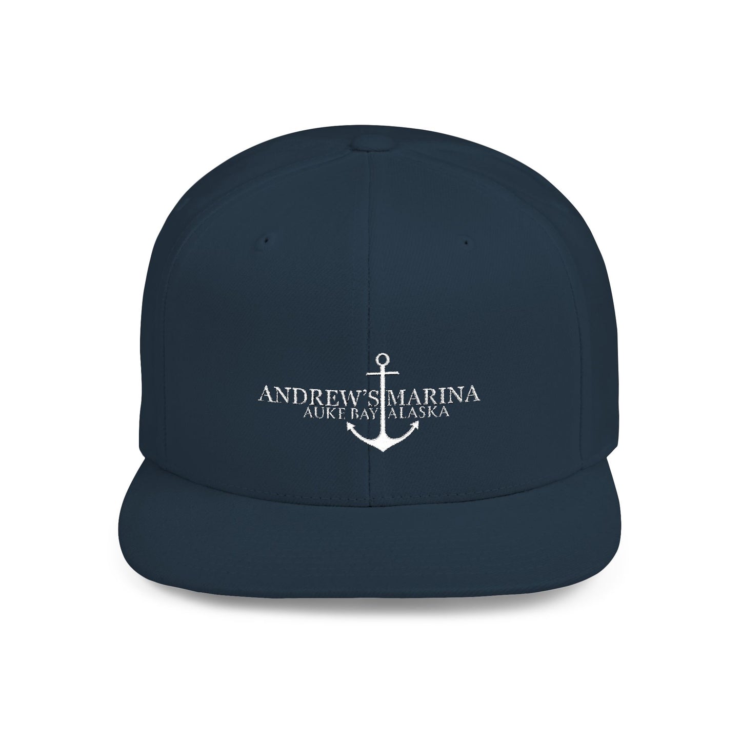 Stylish Flat Bill Snapback Hat with Anchor Design - Perfect for Summer Adventures