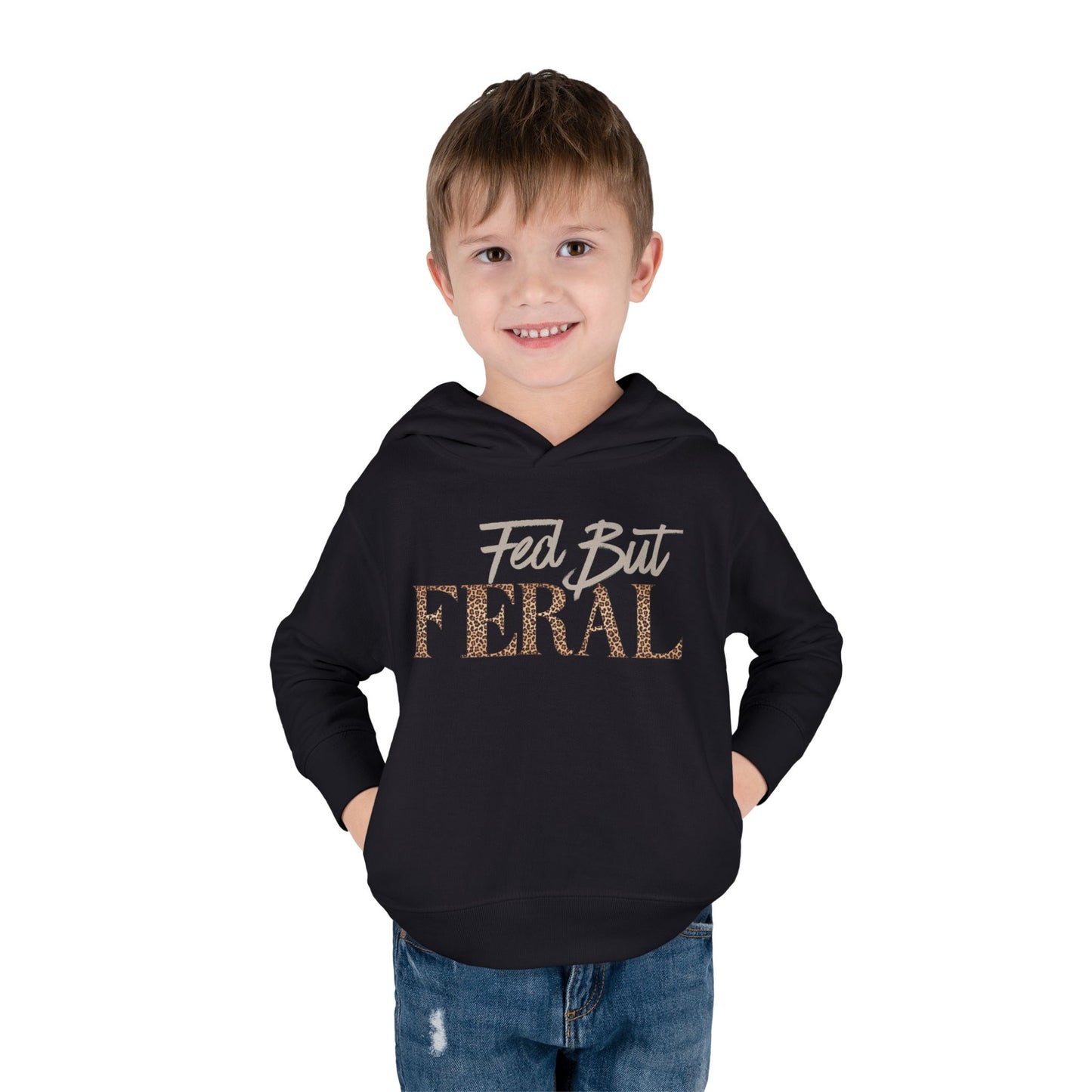 Toddler Fed But Feral Cheetah Hoodie - Cute and Cozy Pullover for Little Adventurers