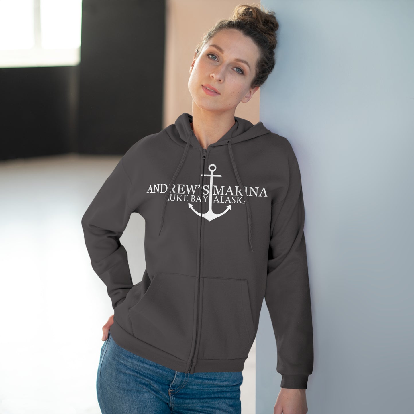 Andrew's Marina Unisex Hooded Zip Sweatshirt