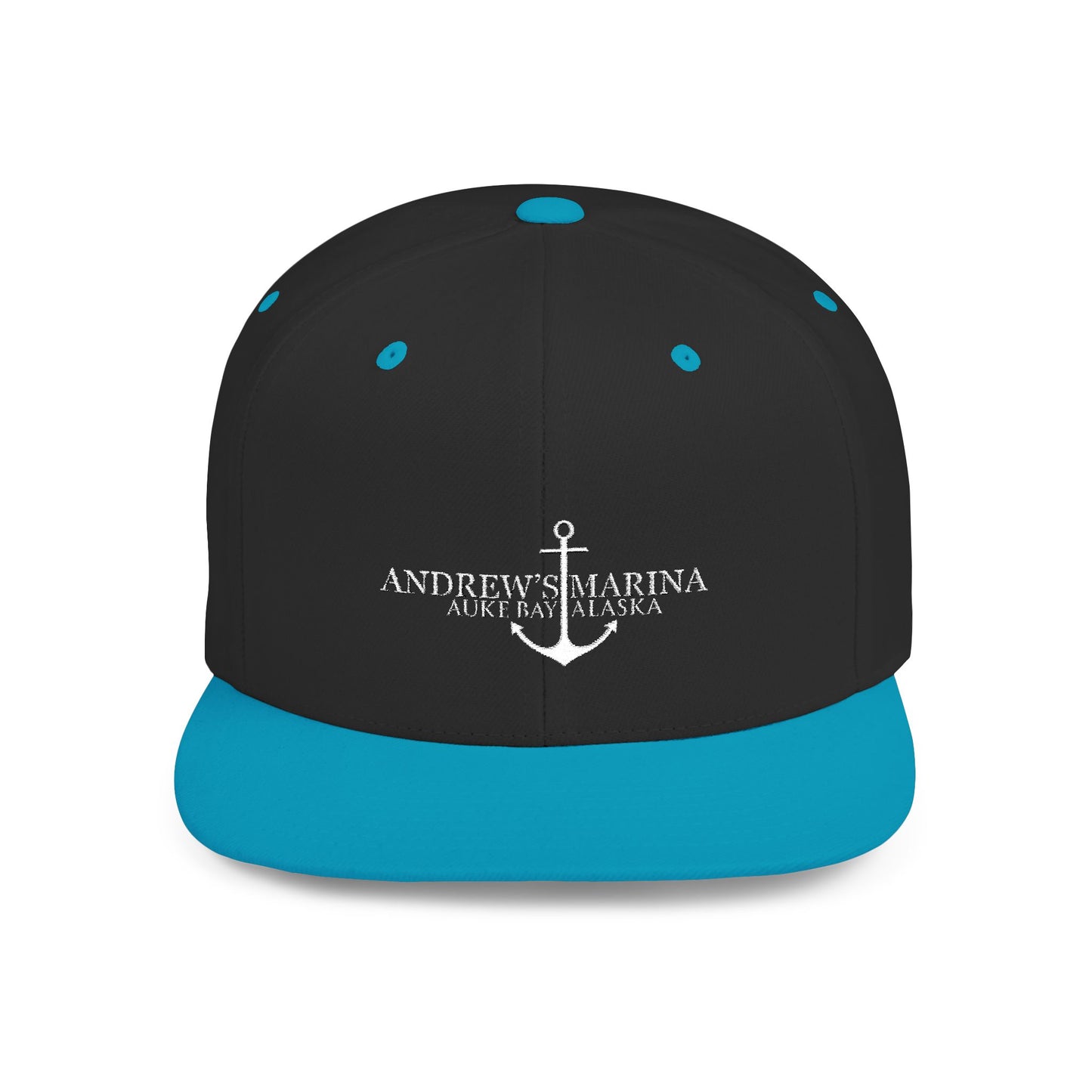 Stylish Flat Bill Snapback Hat with Anchor Design - Perfect for Summer Adventures