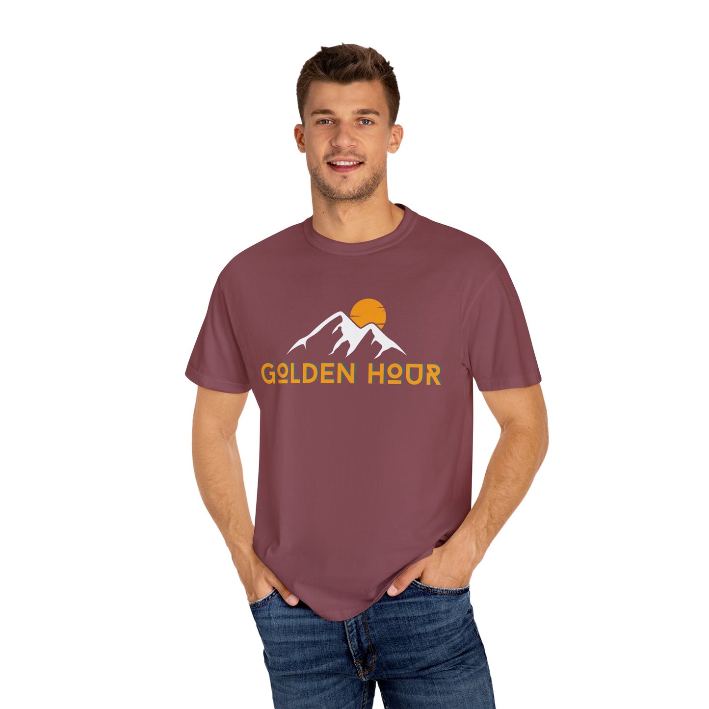 Golden Hour Mountain Unisex T-Shirt
